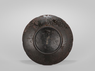 Lot 33 - INOUE OF KYOTO: A FINE KOMAI-STYLE MIXED-METAL-INLAID IRON DISH