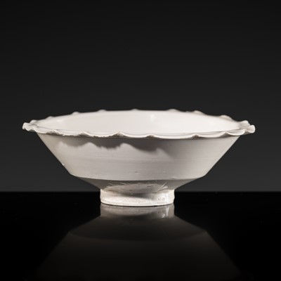 Lot 247 - A DING FOLIATE-RIM BOWL, NORTHERN SONG DYNASTY, EX CARL KEMPE, PUBLISHED
