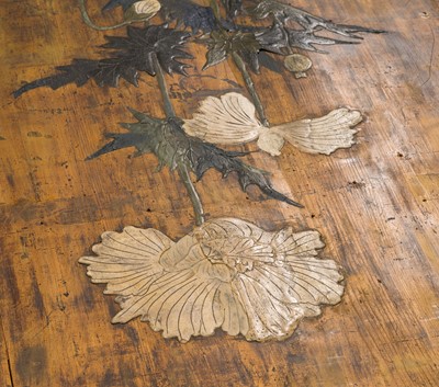 Lot 265 - A PAIR OF LARGE RINPA SCHOOL ‘POPPIES’ FUSUMA (SLIDING DOOR) PANELS, EX-COLLECTION WILLIAM GLADSTONE, FORMER BRITISH PRIME MINISTER