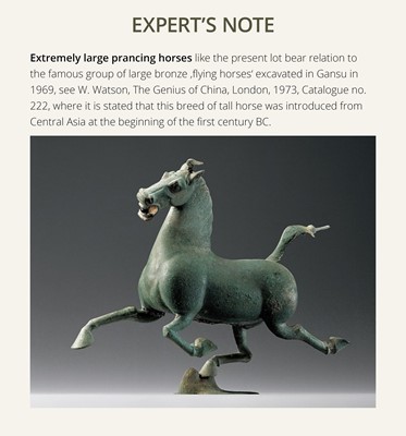 Lot 140 - A MONUMENTAL AND HIGHLY IMPORTANT SICHUAN POTTERY HORSE, HAN DYNASTY, THE LARGEST EVER RECORDED FROM THIS GROUP
