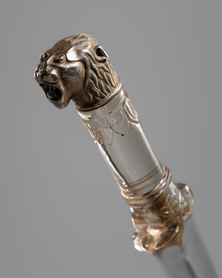 Lot 1462 - A MUGHAL-STYLE SILVER AND ROCK CRYSTAL-HILTED DAGGER, KHANJAR, c. 1900s