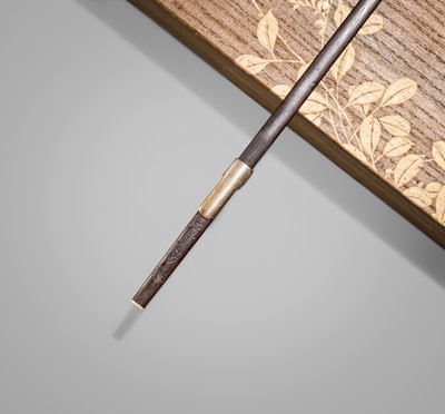 TOMOKATSU AND SHOSHINSAI: A RARE MINIATURE 'THE JEWELED RIVERS' INDOOR ARCHERY SET