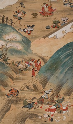 Lot 1339 - WATANABE KAZAN (1793-1841): A SCROLL PAINTING OF SAMURAI