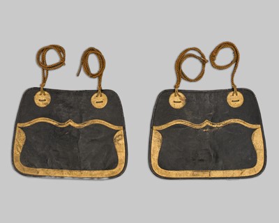 Lot 1121 - A PAIR OF LEATHER AORI (SADDLE FLAPS)