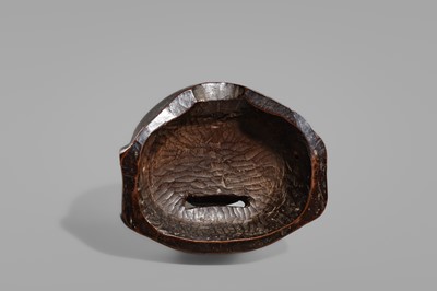 A WOOD MASK DEPICTING HOTEI