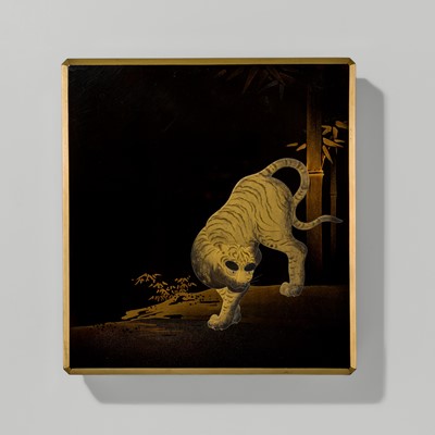 TATSUKE TAKAHIRO: A SUPERB LACQUER SUZURIBAKO (WRITING BOX)