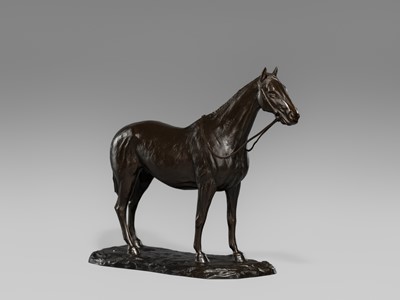 Lot 3 - HOZAN: A PORTRAIT BRONZE OKIMONO OF A HORSE