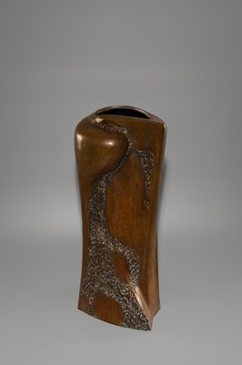 KIN: A LARGE AND ABSTRACT BRONZE VASE