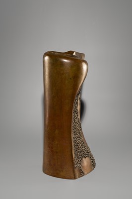 KIN: A LARGE AND ABSTRACT BRONZE VASE