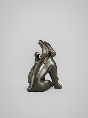 Lot 46 - HASUDA SHUGORO: A SHIBUICHI ‘SHISHI’ KORO (INCENSE BURNER)