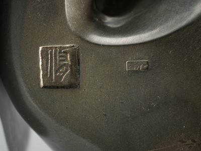 Lot 46 - HASUDA SHUGORO: A SHIBUICHI ‘SHISHI’ KORO (INCENSE BURNER)