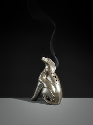 Lot 46 - HASUDA SHUGORO: A SHIBUICHI ‘SHISHI’ KORO (INCENSE BURNER)