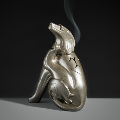 Lot 46 - HASUDA SHUGORO: A SHIBUICHI ‘SHISHI’ KORO (INCENSE BURNER)