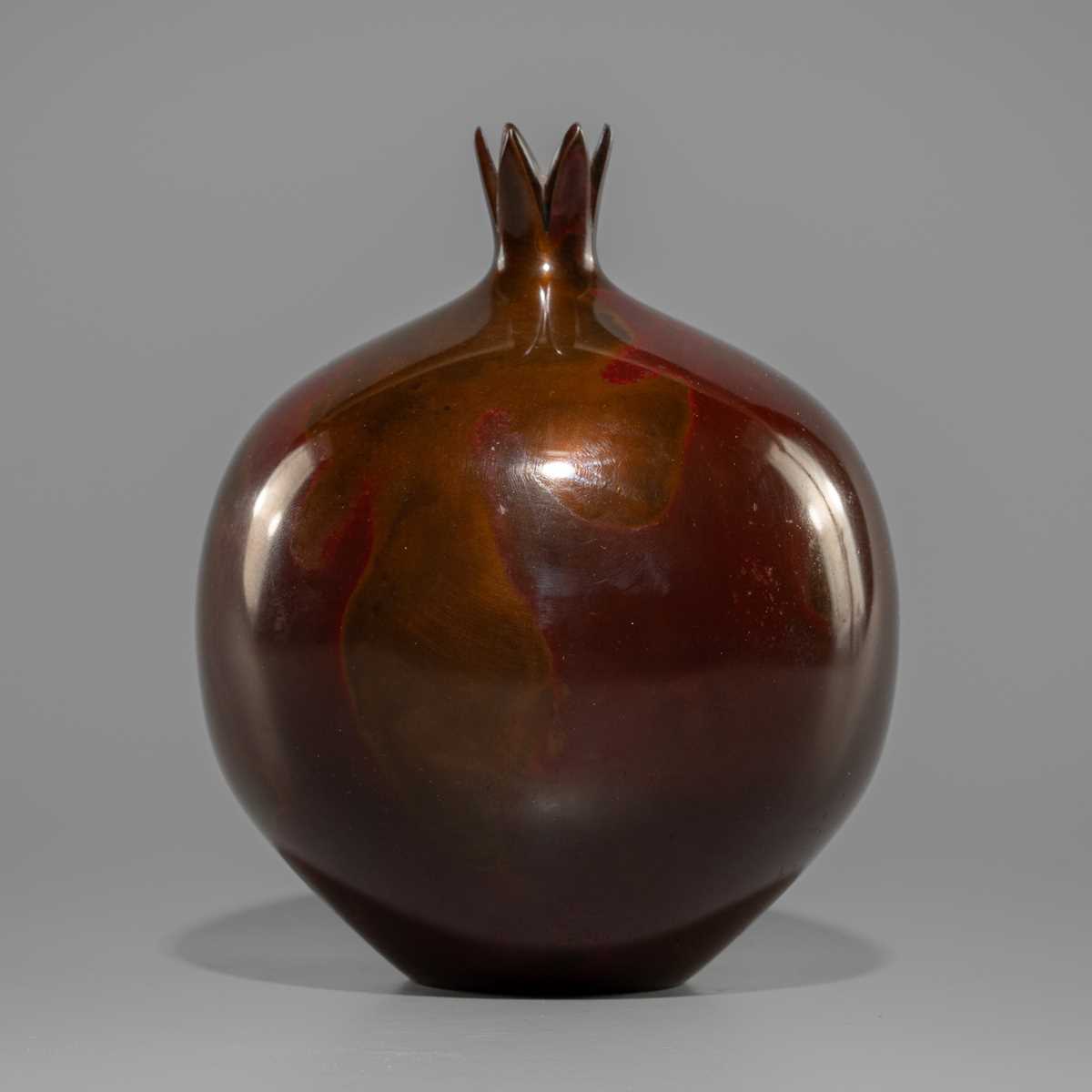 Lot 38 - TADASHI NISHIMURA: A POMEGRANATE-SHAPED BRONZE VASE