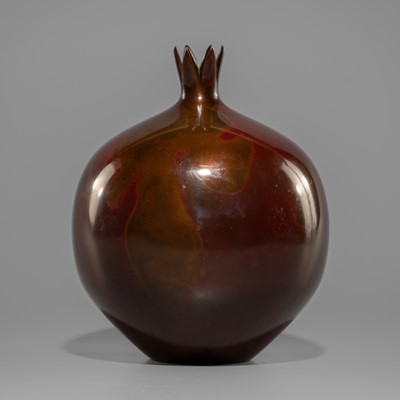 Lot 38 - TADASHI NISHIMURA: A POMEGRANATE-SHAPED BRONZE VASE