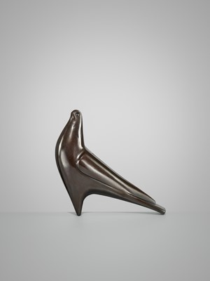 Lot 47 - SAEGUSA SOUTAROU: A BRONZE OKIMONO OF A TURTLE DOVE