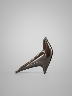 Lot 47 - SAEGUSA SOUTAROU: A BRONZE OKIMONO OF A TURTLE DOVE