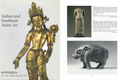 Lot 712 - A MASSIVE AND RARE EAST JAVANESE TERRACOTTA FIGURE OF A BOAR, MAJAPAHIT