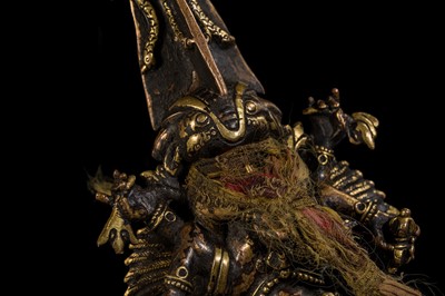 Lot 109 - A RARE PARCEL-GILT COPPER VAJRAKILA PHURBA, 17TH CENTURY