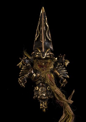 Lot 109 - A RARE PARCEL-GILT COPPER VAJRAKILA PHURBA, 17TH CENTURY