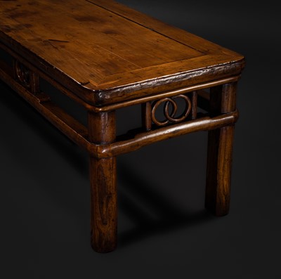 Lot 38 - A WOOD LOW TABLE, KANGZHUO, QING DYNASTY