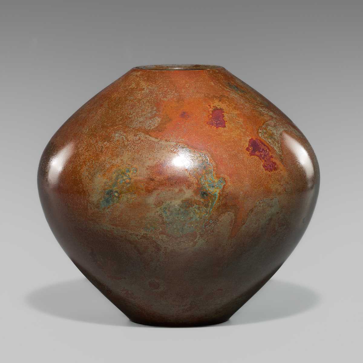 TAKAHASHI KEITEN: A FINE BRONZE FLOWER VASE