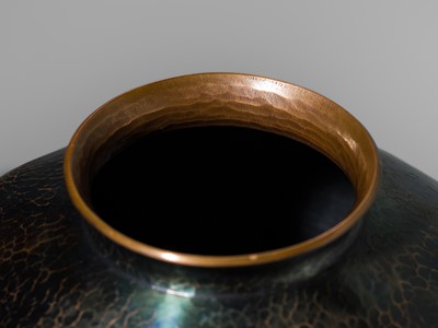 Lot 45 - GYOKUSENDO: A HAMMERED SUAKA (COPPER) VASE