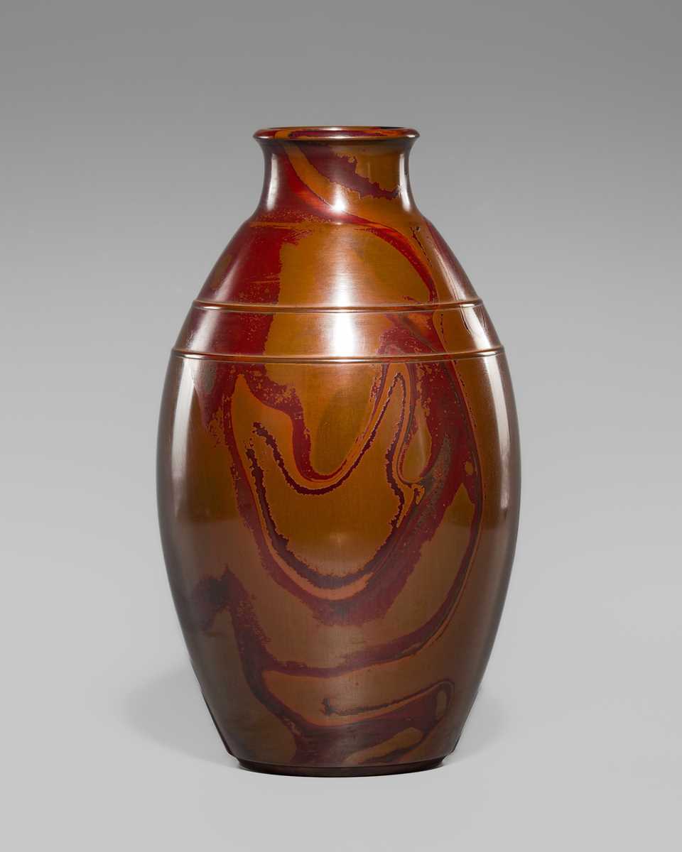 Lot 1547 - MASAHARU TAKENAKA: A FINE BRONZE FLOWER VASE