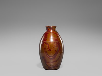 Lot 1547 - MASAHARU TAKENAKA: A FINE BRONZE FLOWER VASE