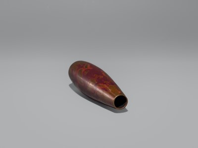 Lot 1546 - SOEMON HARA: A SPOTTED BRONZE VASE