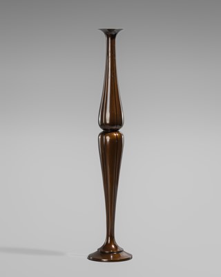 Lot 1545 - NORIO ASANO: A SLENDER BRONZE SINGLE FLOWER VASE