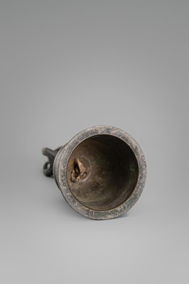 A SET WITH A BRONZE RITUAL BELL AND A FOUR-PRONGED VAJRA