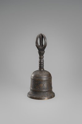 A SET WITH A BRONZE RITUAL BELL AND A FOUR-PRONGED VAJRA