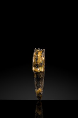 A RARE AND LARGE TURQUOISE MATRIX ‘PIG DRAGON’ PENDANT, ZHULONG, LATE NEOLITHIC PERIOD, HONGSHAN CULTURE