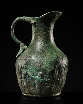 Lot 300 - A HELLENISTIC BRONZE OINOCHOE (WINE JUG)