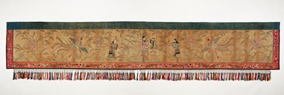 Lot 620 - A HUGE ALTAR FRONTAL, EMBROIDERED SILK, QING DYNASTY