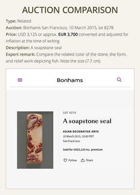 A FINE PAIR OF ‘CHICKEN BLOOD’ SOAPSTONE SEALS BY HE TANG, DATED 1879