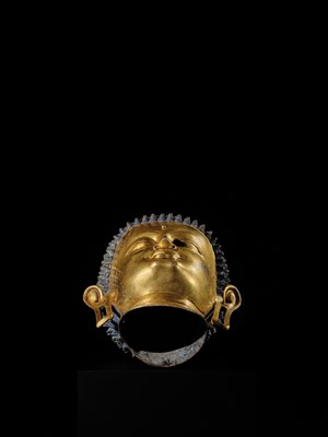 Lot 36 - THE MONUMENTAL AND UNIQUE ‘ULRICH VON SCHROEDER’ GILT-COPPER HEAD OF BUDDHA, TIBET, 14TH CENTURY