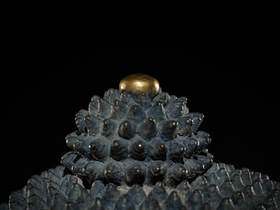 Lot 36 - THE MONUMENTAL AND UNIQUE ‘ULRICH VON SCHROEDER’ GILT-COPPER HEAD OF BUDDHA, TIBET, 14TH CENTURY