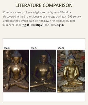 Lot 36 - THE MONUMENTAL AND UNIQUE ‘ULRICH VON SCHROEDER’ GILT-COPPER HEAD OF BUDDHA, TIBET, 14TH CENTURY