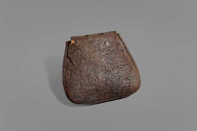 Lot 1559 - A GROUP OF TWO LEATHER AND RATTAN TABAKO-IRE (POUCHES)