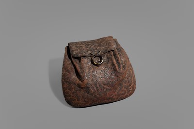 Lot 1559 - A GROUP OF TWO LEATHER AND RATTAN TABAKO-IRE (POUCHES)