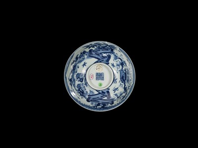 Lot 179 - A BLUE AND WHITE ‘SIXTEEN BOYS’ BOWL, DAOGUANG MARK AND PERIOD, PUBLISHED AND EXHIBITED, EX WEISHAUPT COLLECTION