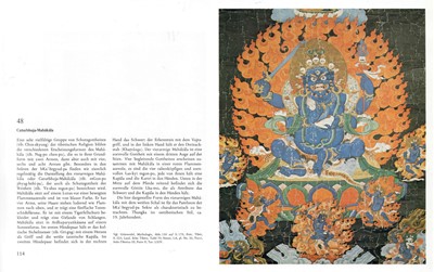 Lot 588 - A THANGKA OF CATURBHUJA MAHAKALA, 18TH- 19TH CENTURY
