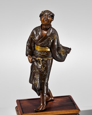 MIYAO: A FINE PARCEl-GILT BRONZE FIGURE OF A YOUNG DANCER