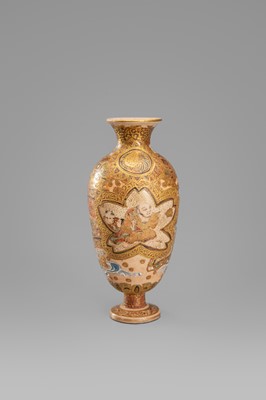 Lot 1571 - A PAIR OF SATSUMA EARTHENWARE MINIATURE VASES