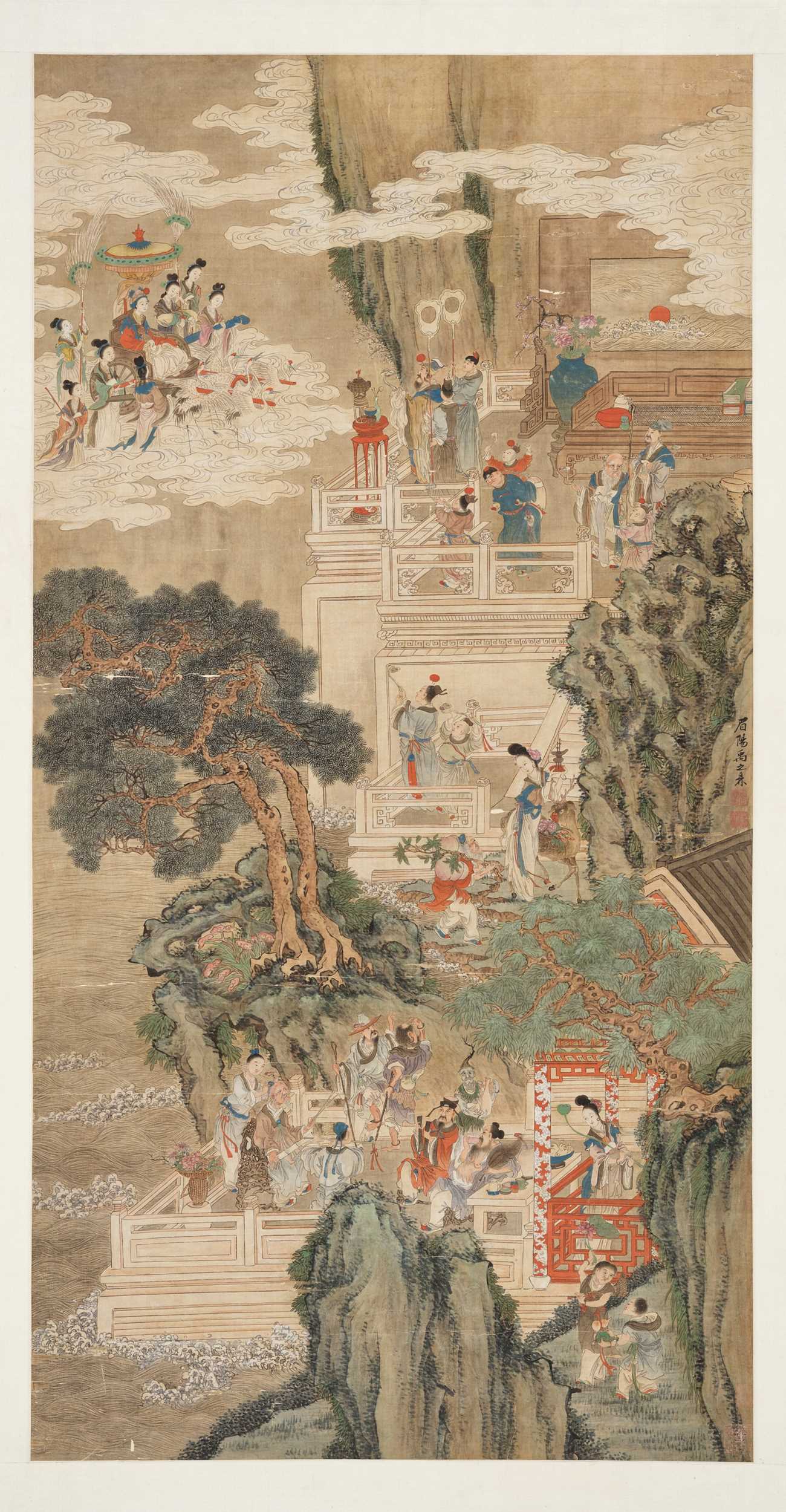 Lot 639 - ‘THE ARRIVAL OF XIWANGMU’ BY YU ZHIDAN, QING