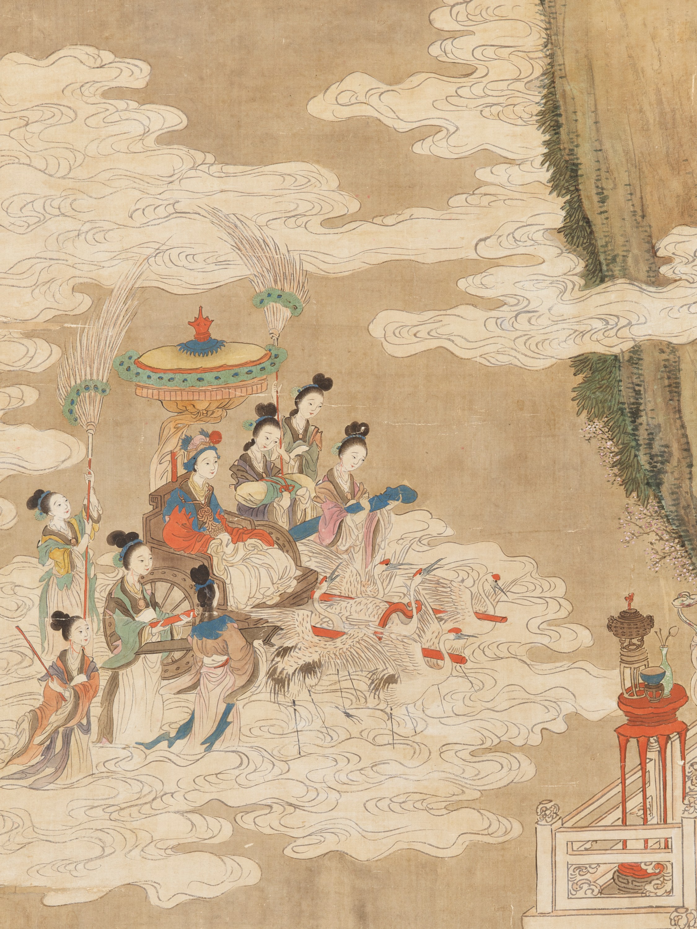 Lot 639 - ‘THE ARRIVAL OF XIWANGMU’ BY YU ZHIDAN, QING