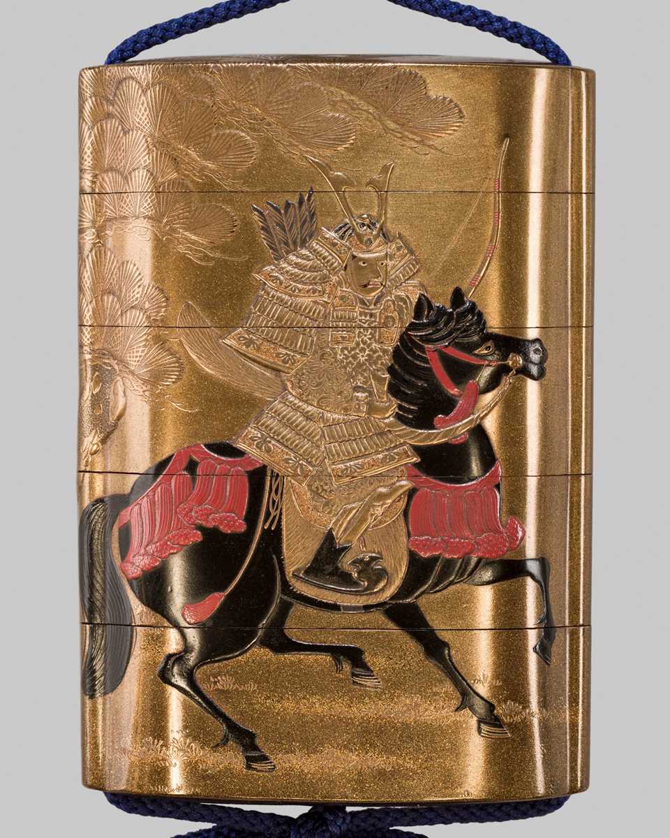 Lot 33 - KAJIKAWA AKIHIDE: A FINE FOUR-CASE GOLD