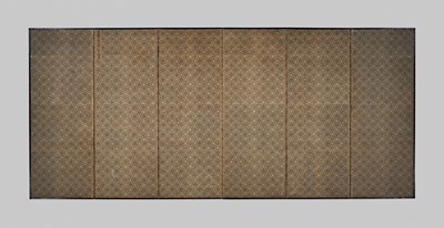 Lot 267 - A HIGHLY IMPORTANT SIX-PANEL ‘SNOW-DUSTED WILLOW AND DUCKS’ BYOBU (FOLDING SCREEN), ATTRIBUTED TO KANO EITOKU, FORMERLY KEPT AS A TREASURED ITEM IN THE JURAKUDAI PALACE IN KYOTO